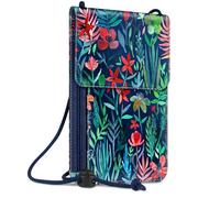 Fintie Brustbeutel, Reisepass Tasche RFID-Blockierung Reisegeldbeutel Umhängebeutel Handytasche aus Premium Kunstleder für Herren Damen Kinder Jungen Mädchen, Dschungelnacht