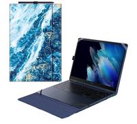 Fintie Hülle für 15.6 Zoll Samsung Galaxy Book 5 360,Galaxy Book 4/Book4 Edge - Premium Folio Schutzhülle mit Dokumentschlitze, Meeresblau