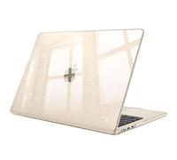 Fintie Hülle Kompatibel mit MacBook Air 13,6 Zoll M5 M4 M3 M2 (2026-2022) A3449 A3240 A3113 A2681, Ultradünne Hartschale Schutzhülle Snap Cover Kompatibel mit MacBook Air 13, Polarstern (Glitzer)