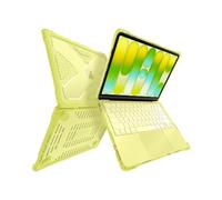 Fintie Hülle Kompatibel mit MacBook Neo 13 Zoll A3404 mit A18 Pro Chip 2026- Ganzkörper-Rugged Hybrid Schutzhülle TPU Stoßstange Case, Zitrus