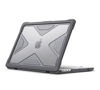 Fintie Hülle Kompatibel mit MacBook Pro 14" (2023-2021 Freisetzung) A2992 A2918 A2779 A2442 M3 M2 M1 Pro/Max, Ganzkörper-Rugged Hybrid Schutzhülle TPU Stoßstange Case, Grau (Klar)