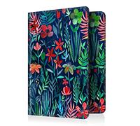 FINTIE Reisepass Impfpass Schutzhülle - Premium Kunstleder Reisepasshülle Travel Organizer mit RFID-Blockier für Kreditkarten, Ausweis, Reisedokumente Damen Herren, Dschungelnacht