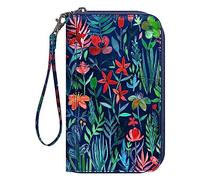 FINTIE Reisepass Tasche Familie Reiseorganizer, Wasserdicht Reisepasshülle Ausweistasche Dokumentee mit RFID Blockier für Damen und Herren (Dschungelnacht)