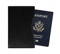 Fintie Reisepasshülle/Impfpass Hülle - Ultra Schlank Premium Kunstleder Reisepass Schutzhülle Passhülle Halter Schutzhülle Impfausweis Brieftasche mit RFID Blockier, Schwarz