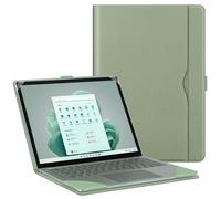 Fintie Schutzhülle für Microsoft Surface Laptop 7, 13,8 Zoll (35 cm), Modell 2036, 13,5 Zoll (34,3 cm), Surface Laptop 6/5/4/3/2, Modell 1951/1868/1958/1950/1867/1769, Buch-Hülle mit Tasche, Salbei
