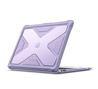 FINTIE Schutzhülle kompatibel mit MacBook Air 13 2020 2019 2018, Modelle A2337 (M1) / A1932 / A2179, Hartschale, Hybrid, robust, transparent, stoßfest, aus TPU, Lila