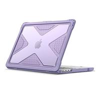 FINTIE Schutzhülle kompatibel mit MacBook Pro 14 Zoll M3 M2 M1 Pro/Max 2023-2021 (A2918/A2992/A2779/A2442), Hartschale, robust, Hybrid-Schutzhülle mit stoßfesten Kanten aus TPU, Lila