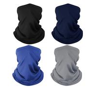 Finvizo Multifunktionstuch Schlauchschal Halstuch: 4 Stück Elastisch Loop | Schal Bandana Winddicht Mundschutz Sturmhaube Gesichtsmaske für Herren Damen, Outdoor-Schutz Wiederverwendbare