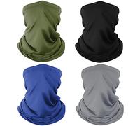 Finvizo Multifunktionstuch Schlauchschal Halstuch: 4 Stück Elastisch Loop | Schal Bandana Winddicht Mundschutz Sturmhaube Gesichtsmaske für Herren Damen, Outdoor-Schutz Wiederverwendbare