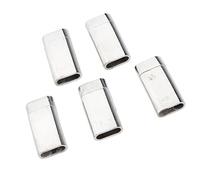 Fiocias 5 Gebogene, Rechteckige Magnetverschlüsse für Einfaches Verbinden von Armbändern Und Halsketten Aus Legierungen. Perfektes Zubehör für Die Schmuckhers, Silber