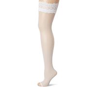 Fiore Damen ELUXA/GOLDEN LINE Classic Halterlose Strümpfe, 20 DEN, Weiß (White 033), Medium (Herstellergröße:3)