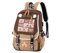 Fiorky Kinderrucksack, Capybara-Rucksack, verstellbare Träger, for Mädchen und Jungen, Reise-Tagesrucksack mit 1 Hauptfach, Schultasche, Reißverschluss, Rucksack, Geschenke for Capybara