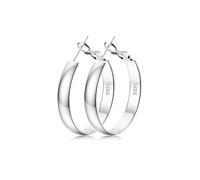 FIOROYAL Creolen Ohrringe Silber 925 für Damen 14K Vergoldete Große Creolen Gold Ohrringe Hypoallergene Breite 5mm für Mädchen 30/40/50/60mm Silver 30mm