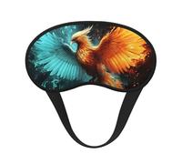 Fire and Water Phoenix Schlafmaske für Seitenschläfer, weich, atmungsaktiv, Augenmaske, Verdunkelung, Seide, Augenschlaf mit elastischem Band, Nacht-Augenbinde für Damen und Herren, Reise-Nickerchen