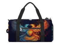 Fire and Water Phoenix Turnbeutel für Damen und Herren, Schuhfach, wasserdicht, Reisetasche, Sporttasche, Seesack für Sport, Fitnessstudio, Yoga, Feuer und Wasser Phönix, Einheitsgröße