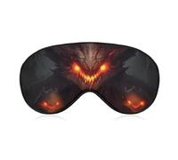 Fire Monsters Augenmaske, seitliche Schlafmaske, leichte Augenbinde, Schlafmaske, Nasenpolster und Gummiband für Kinder, Frauen und Männer