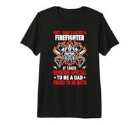 Firefighter Dad Funny Fireman Firefighters Lovers Premium T-Shirt