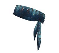 Fireflies Under The Glow vielseitiges Stirnband zum Binden für Sport - Ninja & Karate Stil, perfekt für Männer und Frauen