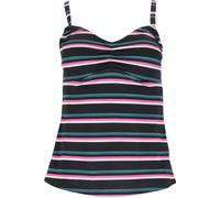 Firefly Mea II MM Damen Tankini-Oberteil schwarz/bunt/gestreift, 42C
