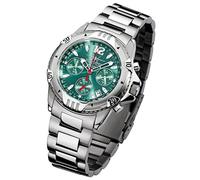 FIREFOX AIRFIGHTER FFS02-115 Sunray türkis Chronograph massiv Edelstahl Sicherheitsfaltschließe Herrenuhr Armbanduhr 10 ATM wasserdicht