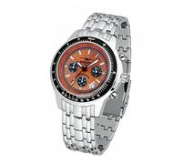 FIREFOX Airliner FFS04-107 Sunray orange Chronograph massiv Edelstahl Sicherheitsfaltschließe Herrenuhr Armbanduhr 10 ATM wasserdicht