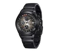 FIREFOX Armband- Herrenuhr Classic Chronograph analog Quarz Edelstahl SCHWARZ Zifferblatt Sunray Mocca braun 10 ATM wasserdicht FFS06-125