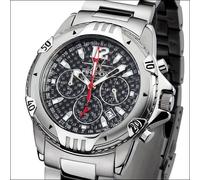FIREFOX AIRFIGHTER FFS02-102 Carbon schwarz Chronograph massiv Edelstahl Sicherheitsfaltschließe Herrenuhr Armbanduhr 10 ATM Water Resistant