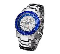 FIREFOX - CHRONOGRAPH STAHL - silber blau / 45 MM