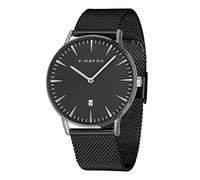 FIREFOX Damen- Armbanduhr Passion analog Quarz Edelstahl Milanaise Mesh Armband Zifferblatt schwarz 5 ATM wasserdicht FFPL02-062