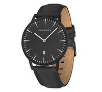 FIREFOX Damenuhr Herren- Armbanduhr Passion analog Quarz Edelstahl Lederarmband schwarz 5 ATM wasserdicht FFPL02-111