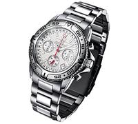 FIREFOX Destroyer FFS01-104 Silber Chronograph massiv Edelstahl Sicherheitsschließe Herrenuhr Armbanduhr 10 ATM Water Resistant