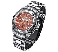 FIREFOX Destroyer FFS01-106a Sunray Kastanie Chronograph massiv Edelstahl Sicherheitsschließe Herrenuhr Armbanduhr 10 ATM Prüfdruck