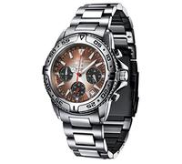 FIREFOX Destroyer FFS01-106b Sunray Kastanie/schwarz Chronograph massiv Edelstahl Sicherheitsschließe Herrenuhr Armbanduhr 10 ATM Prüfdruck