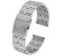 FIREFOX Ersatz- Uhrenarmband extra lang Überlänge Edelstahl voll massiv Breite 24mm MB-04-B24 Quick Change Release