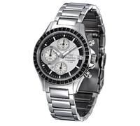 FIREFOX FFS177-102 schwarz Damenuhr Edelstahl Chronograph Zirkoniasteine massiv Edelstahl Sicherheitsfaltschließe 10 ATM Prüfdruck