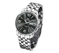 FIREFOX FFS500-104 Sunray titangrau Herrenuhr Automatikuhr Miyota 8205 Tag Datum Glasboden Sicherheitsfaltschließe massiv Edelstahl 10 ATM wasserdicht