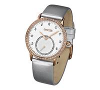 FIREFOX FFSL1005-101 weiß Damenuhr Zirkoniasteine Rosegold Lederarmband Dornschließe wasserdicht