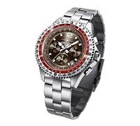 FIREFOX Fighter FFS05-106 Sunray Coffee Chronograph Herrenuhr Armbanduhr massiv Edelstahl Sicherheitsfaltschließe 10 ATM Prüfdruck