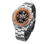 FIREFOX Fighter FFS05-107 schwarz/orange Chronograph Herrenuhr Armbanduhr massiv Edelstahl Sicherheitsfaltschließe 10 ATM Prüfdruck