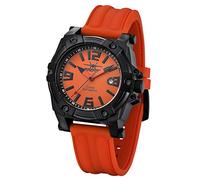 FIREFOX Herren-Armbanduhr 10 ATM wasserdicht analog Automatikuhr Miyota 8215 Silikonarmband orange 10 ATM wasserdicht FFS510-107