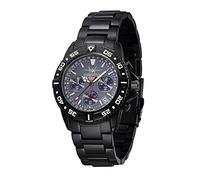 FIREFOX Herren- Armbanduhr Destroyer Chronograph analog Quarz Edelstahl SCHWARZ Zifferblatt blau 10 ATM wasserdicht FFS01-103b