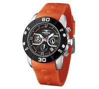 FIREFOX Rubber Thing FFS310-107 Chronograph orange Silikonarmband Edelstahl Herrenuhr Massive Armbanduhr 10 ATM druckfest Kaliber VD53