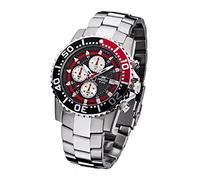 FIREFOX Zion FFS17-102 schwarz/rot Herrenuhr Armbanduhr Chronograph massiv Edelstahl Sicherheitsfaltschließe 10 ATM Water Resistant