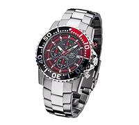 FIREFOX Zion FFS17-102b schwarz/rot Herrenuhr Armbanduhr Chronograph massiv Edelstahl Sicherheitsfaltschließe 10 ATM Water Resistant