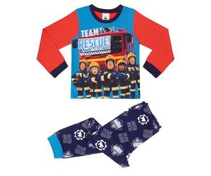 Fireman Sam/Feuerwehrmann Sam - Offizieller langärmeliger Uni-Pyjama - 18-24 Monate: 92cm