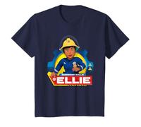 Fireman Sam Kinder Cartoon T-Shirt, Ellie, Blau, Unisex, Kurzarm, Slim, 8 Jahre, 10-12 Jahre, Rundhals, Klassisch, Alle Jahreszeiten, 1 Stück, Cartoon-Fans