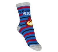 Fireman Sam - Kinder Socken Strümpfe - Größe 23/26 27/30 31/34 Feuerwehrmann Sam (gestreift, FEUER, 27/30)