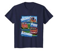 Fireman Sam Kinder T-Shirt, Action, Blau, Kurzarm, Slim, 80, Unisex, Cartoon-Motiv