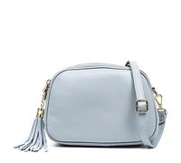 FIRENZE ARTEGIANI. Aliminusa Damen-Umhängetasche, Echtleder, 22 x 9 x 16 cm, Farbe: hellblau, hellblau, Utility