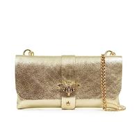 Firenze Artegiani. Amaseno Umhängetasche für Damen, echtes Leder, lackiert, 23 x 5,5 x 12 cm, Farbe: Gold, gold, Utility